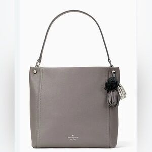 Kate Spade Grey Pebbled Leather Palmer Drive Danika Tote